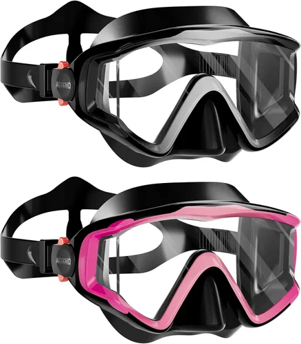 Vista 11 de Aegend Gafas de natación para adultos y niños, gafas de visión amplia de 220° para nadar