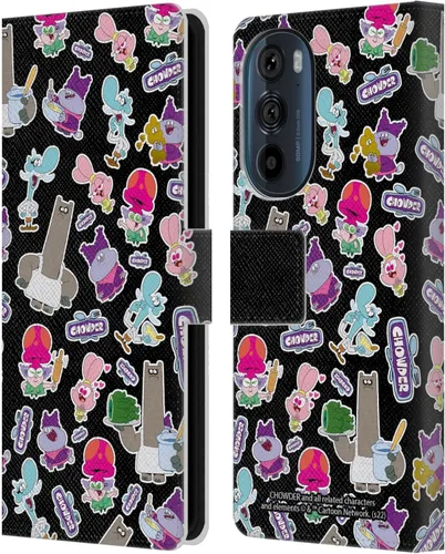 Vista 7 de Head Case Designs Officially Licensed Chowder: Animated Series Character Art Graphics Leather Book Wallet Case Cover Compatible with Motorola Edge 30