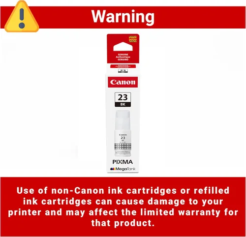 Vista 3 de Botella de tinta negra genuina Canon GI-23, compatible con impresoras Megatank G620 Negro