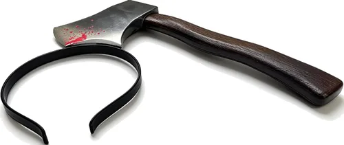 Vista 5 de Cooplay Spoofing - Disfraces de terror, accesorios para el cabello, accesorios para el cabello, bandas para el cabello, broma de hacha decapitada
