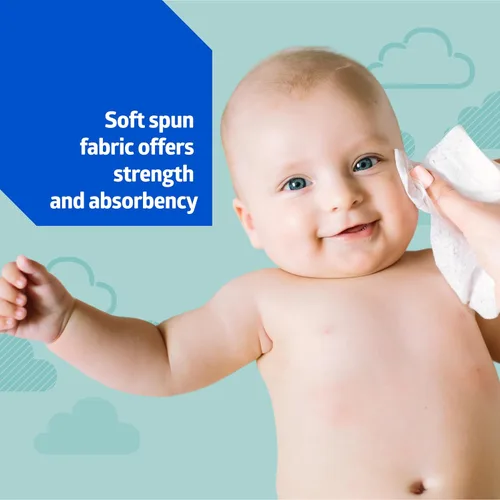 Vista 5 de Medline Babysoft - Paños de limpieza en seco desechables para pieles sensibles, (caja de 500)