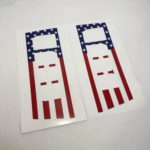 Vista 3 de Decal Concepts Compatible con F250 (2017-2022) Kit de calcomanías de emblema de insignia de guardabarros (estilo bandera