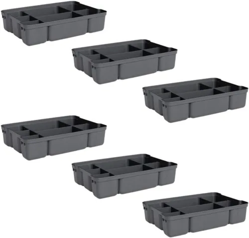 Vista 27 de Superio Pequeñas cajas de almacenamiento planas transparentes con tapas, contenedores de plástico de 4.5 cuartos de galón para organizar, cajas