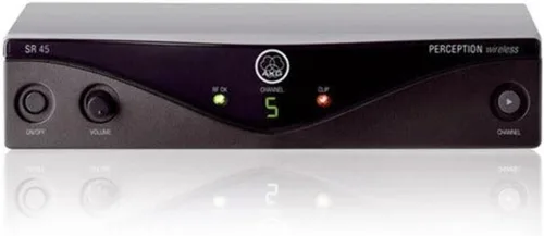 Vista 2 de AKG Sistema de micrófono inalámbrico Pro Audio Perception con receptor estacionario SR45, transmisor de bolsillo PT45 y micrófono para la cabeza