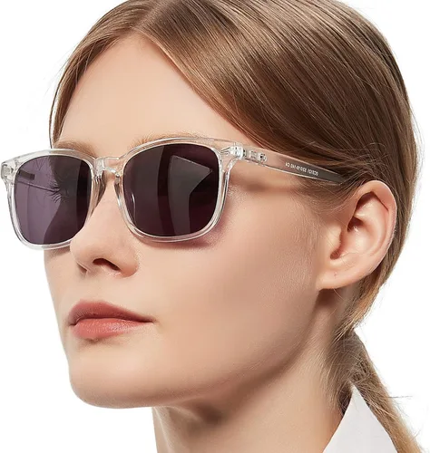 Vista 11 de MARE AZZURO - Gafas de sol polarizadas de moda para mujer, grandes, cuadradas, con diseño de leopardo, para conducir, con protección UV