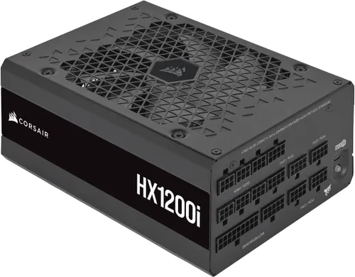 Vista 9 de Corsair HX1000i Fuente de alimentación ATX de ruido ultrabajo totalmente modular - Cumple con ATX 3.1 y PCIe 5.1 - Ventilador de rodamiento dinámico