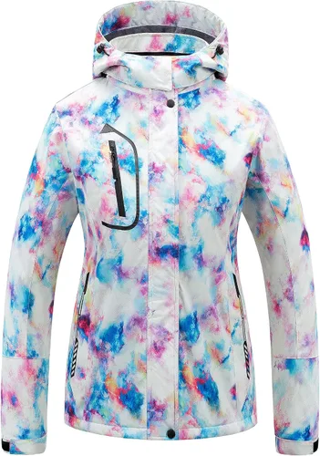 Vista 18 de CREATMO US Chaqueta de Esquí Impermeable de Montaña para Mujeres Resistente al Viento Chaqueta de Snowboard Abrigo Cálido de Invierno Impermeable