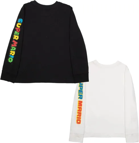Vista 2 de Nintendo Kids Super Mario Bros Mario & Luigi Boys Long Sleeve 2-Pack T-Shirt Bundle Set for Boys