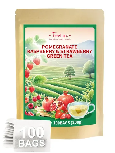 Vista 31 de TeeLux Bolsas de té verde menta, té verde con menta, menta verde y citronela, con cafeína, 100% real y natural, 100