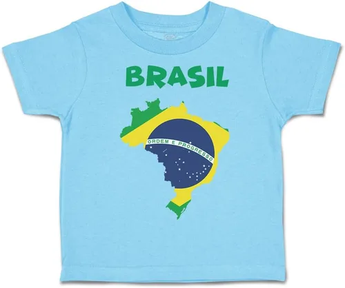 Vista 9 de Camiseta para niños pequeños Brasil Brasil Algodón Brasil Niño & Niña Ropa Bebé Divertido Tee Solo un diseño blanco