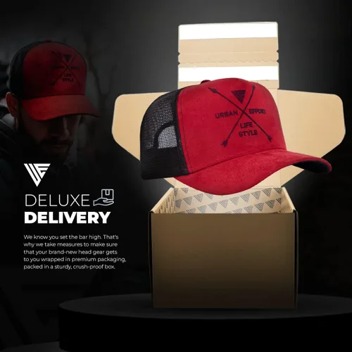 Vista 33 de Urban Effort Gorra trasera de malla, para hombres y mujeres, gorra de béisbol de 5 paneles, gran cierre a presión para caza y senderismo