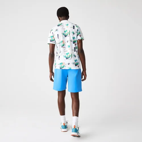 Vista 4 de Lacoste Pantalones cortos de vellón con estampado para hombre