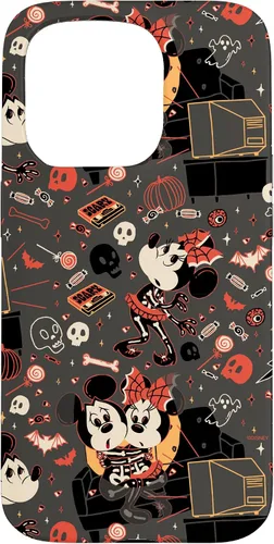 Vista 14 de iPhone 16 Disney Mickey Mouse & Minnie Mouse Scary Sweet Halloween Case