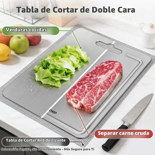 Vista 3 de Juego de tablas de cortar de titanio de 3 piezas para cocina