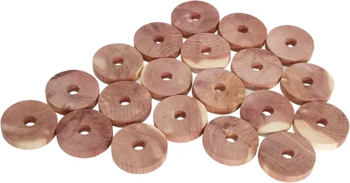 Vista 2 de Bloques de cedro para almacenamiento de ropa, anillos de cedro Cedar Essence (paquete de 20) fabricados en Estados Unidos