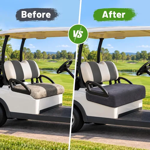 Vista 3 de Funda de asiento de carrito de golf, manta de microfibra para asiento de carrito de golf, protector de asiento de carrito de golf suave, accesorios