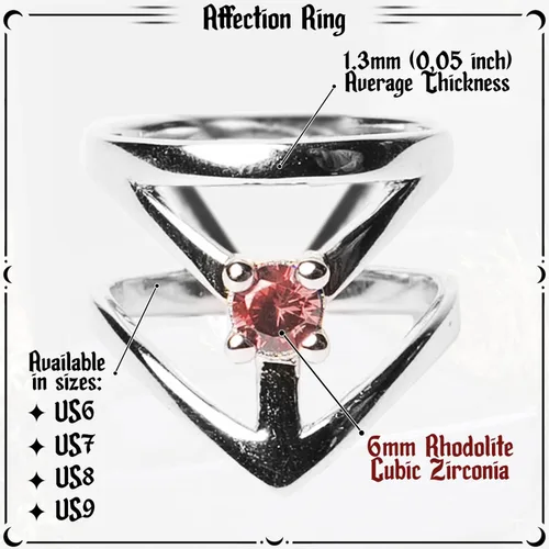 Vista 7 de Anillo de afecto de Rogue+Wolf Halloween plata compromiso compromiso compromiso anillos de boda para mujer, joyería gótica Y2K, accesorios