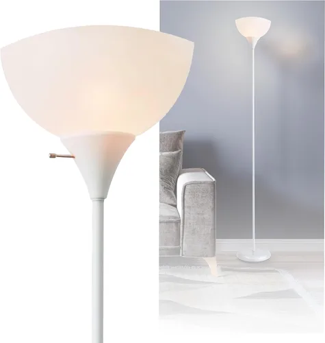 Vista 2 de Newhouse Lighting NHFL-JO-WH Joey Lámpara de pie moderna de 71 pulgadas para dormitorios, sala de estar, lámpara de pie duradera para el hogar