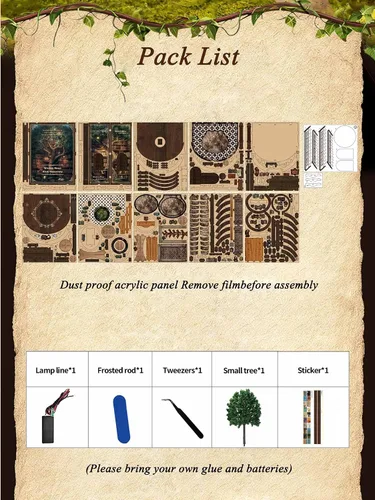 Vista 5 de Rotbakmin - Kit de rincón de libro para adultos, adolescentes, biblioteca de casa en miniatura, casa de muñecas, rompecabezas de madera 3D, edificio