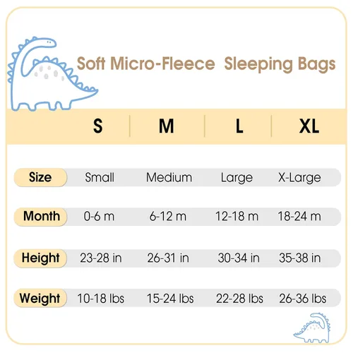 Vista 3 de PHF Saco de dormir cálido de microforro polar para bebé de 0 a 6 meses, manta suave para bebé, sacos de dormir con cremallera de 2 vías, paquete
