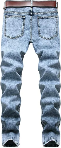 Vista 2 de DSDZ Streetwear - Pantalones vaqueros elásticos para hombre, diseño vintage