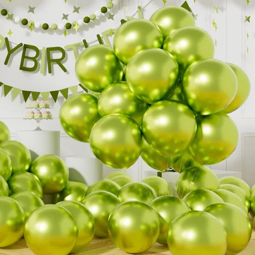 Vista 21 de AULE Globos metálicos negros de 12 pulgadas, 50 globos de látex negros, helio cromado, globo grueso brillante, decoración perfecta para fiesta