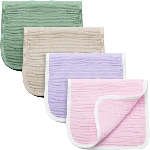 Vista 10 de Synrroe Paños de muselina grandes para eructos, paños de muselina para bebés niñas y niños, paquete de 10 extraabsorbentes y suaves de muselina, 6