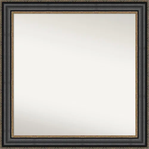 Vista 676 de Amanti Art Espejo personalizado, espejo de baño negro puente, espejo de pared o espejo de tocador de baño sobre el fregadero (26 x 26 pulgadas)
