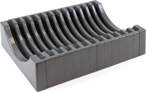 Vista 9 de Emuca - Organizador de platos para muebles con capacidad para 13 platos, plástico gris, plástico