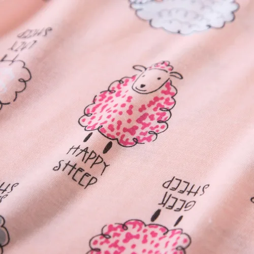 Vista 5 de Inadays Camisón de algodón para mujer, ropa de dormir de manga corta, camisón casual con estampado, vestido de dormir holgado y cómodo pijama