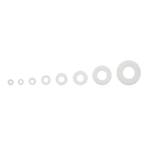 Vista 2 de Kit surtido de arandelas planas de nailon blanco de 500 piezas para tornillo M2 M2.5 M3 M4 M5 M6 M8 M10 Para uso mecánico y eléctrico M2 M2.5 M3