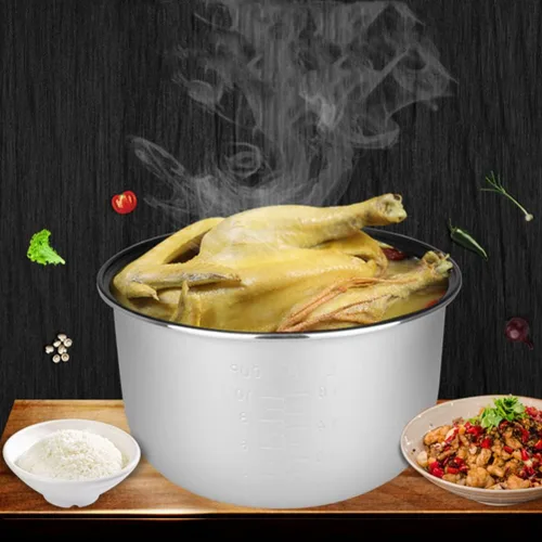Vista 3 de Yardwe Olla interna para arrocera, revestimiento interior de olla de cocción antiadherente, repuesto para cocina casera, 4L