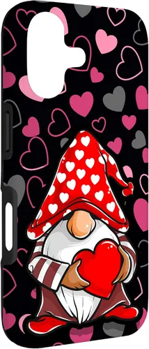 Vista 3 de Cute Gnome Valentine Heart Pattern Cozy Love Design Case for iPhone 17