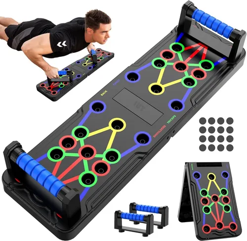Vista 12 de IUT Solid Push Up Board 15 in 1 Home Workout Equipment Multi-Functional Pushup Stands System Fitness Floor Chest Muscle Exercise Professional
