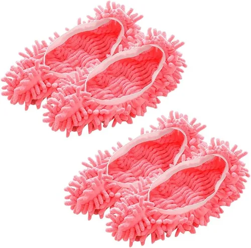 Vista 10 de Calcetines para trapeador, 2 pares de fundas de microfibra para limpieza de casa, suaves, lavables, reutilizables, de microfibra, para limpieza