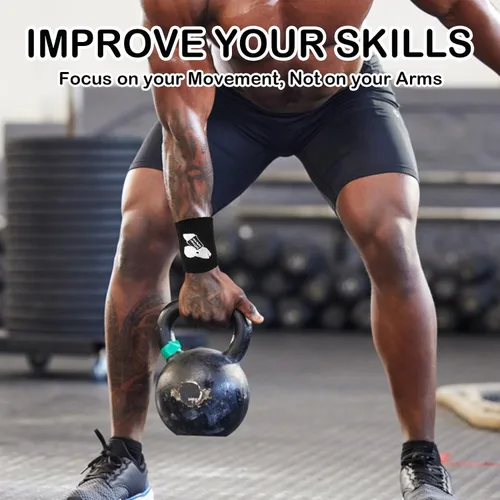 Vista 6 de Kettlebell Wrist Guards, Sweat Weighted Wristbands with Insert Support, Shock-Absorbing Sleeve Protector for Athletes Fitness Strength Training