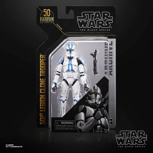 Vista 3 de STAR WARS The Black Series Archive Collection 501st Legion Clone Trooper The Clone Wars Lucasfilm Figura de acción del 50 aniversario F1911
