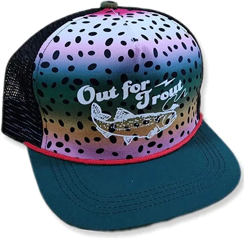 Vista 50 de ThatsRad Out for Trout Corduroy Snapback Sombrero Gorra Pesca con Mosca Pescador
