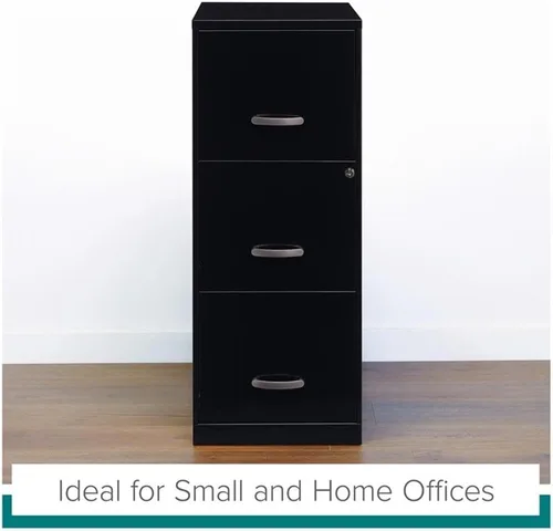 Vista 5 de Office Designs Cooper - Archivador de letras con 3 cajones, color negro