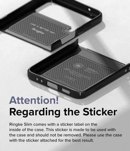 Vista 5 de Ringke Funda delgada [ajuste minimalista] compatible con Samsung Galaxy Z Flip 4 5G (2022), diseño simple y moderno, funda sólida protectora