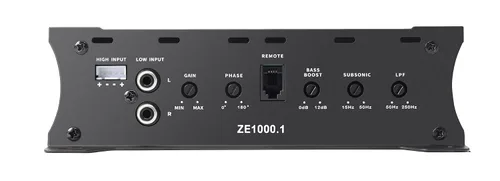 Vista 3 de Amplificador de audio para automóvil ZE1000.1 2000W Monoblock Class D MOSFET Subwoofer Audio, 1-4 Ohm estable, paso bajo crossover, fuente