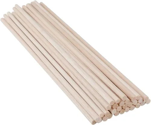 Vista 12 de Paquete de 12 varillas cuadradas de madera de 1/2 x 1/2 x 12 pulgadas, madera natural sin terminar para Cricut, hacer modelos de casa, avión, barco