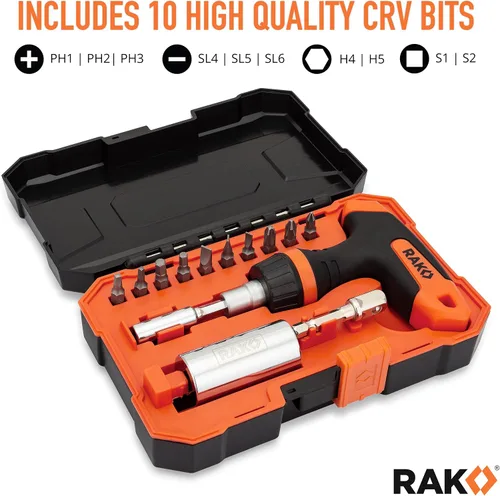 Vista 6 de RAK Universal Socket Grip (0.276 - 0.748 pulgadas) - Llave de trinquete multifunción, adaptador de taladro eléctrico de 15 piezas, conjunto