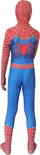 Vista 2 de Vowdicua Disfraz de superhéroe para Halloween cosplay estilo 3D color rojo talla XL