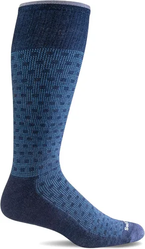 Vista 2 de Sockwell Calcetines de compresión graduados moderados Shadow Box para hombre Negro