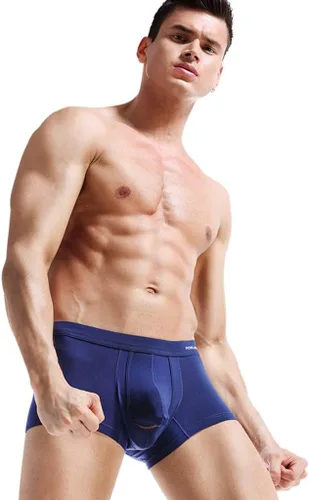 Vista 6 de Calzoncillos tipo bóxer de malla para hombre, elásticos, con diseño de elefante, suave, de secado rápido, ligero, transpirable, ropa