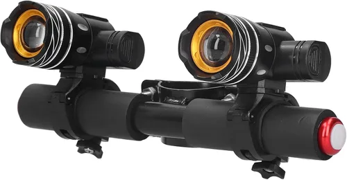 Vista 8 de Faros delanteros para manillar de scooter, luces de bicicleta recargables por USB, kit de luz de tercer engranaje para scooter