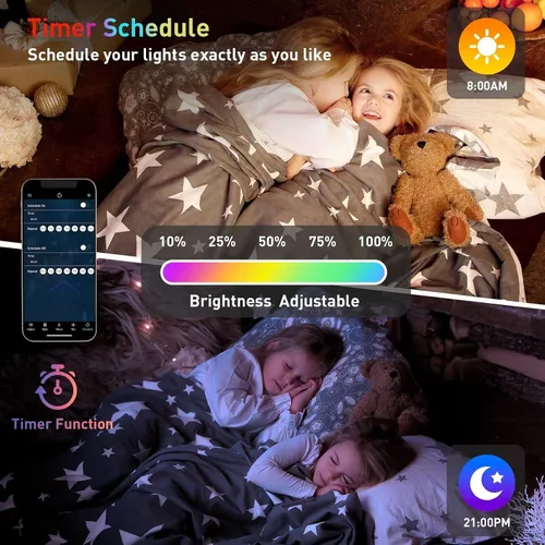 Vista 8 de TISOFU Luces Hexagonales (Paquete de 8) Paneles de Pared LED, Luces RGB para Juegos con APP, Panel Modular Inteligente Azulejos Hexagonales Push