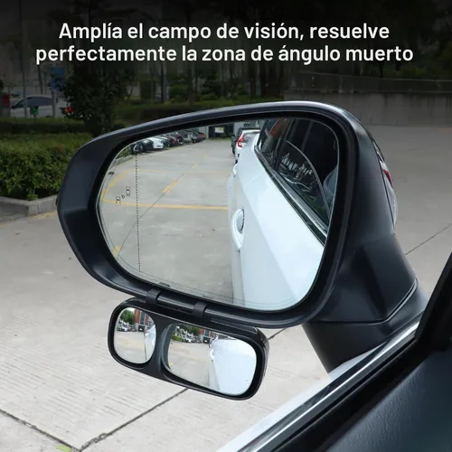 Vista 5 de LivTee Espejo de punto ciego, espejo de punto ciego montado doble ajustable de vidrio HD vista de gran angular, universal, izquierda