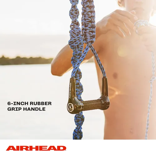 Vista 3 de Airhead Cuerda de wakesurf trenzada en espiral, 3 secciones, 16 pies